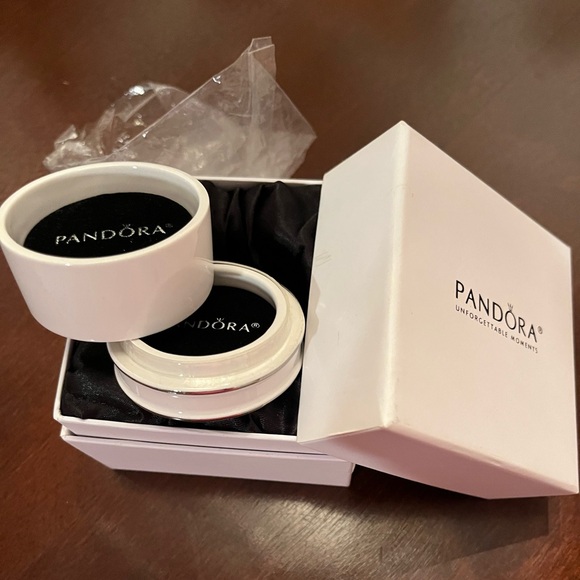 Authentic Small Pandora Ceramic Jewelry Box-OBO - Picture 2 of 6